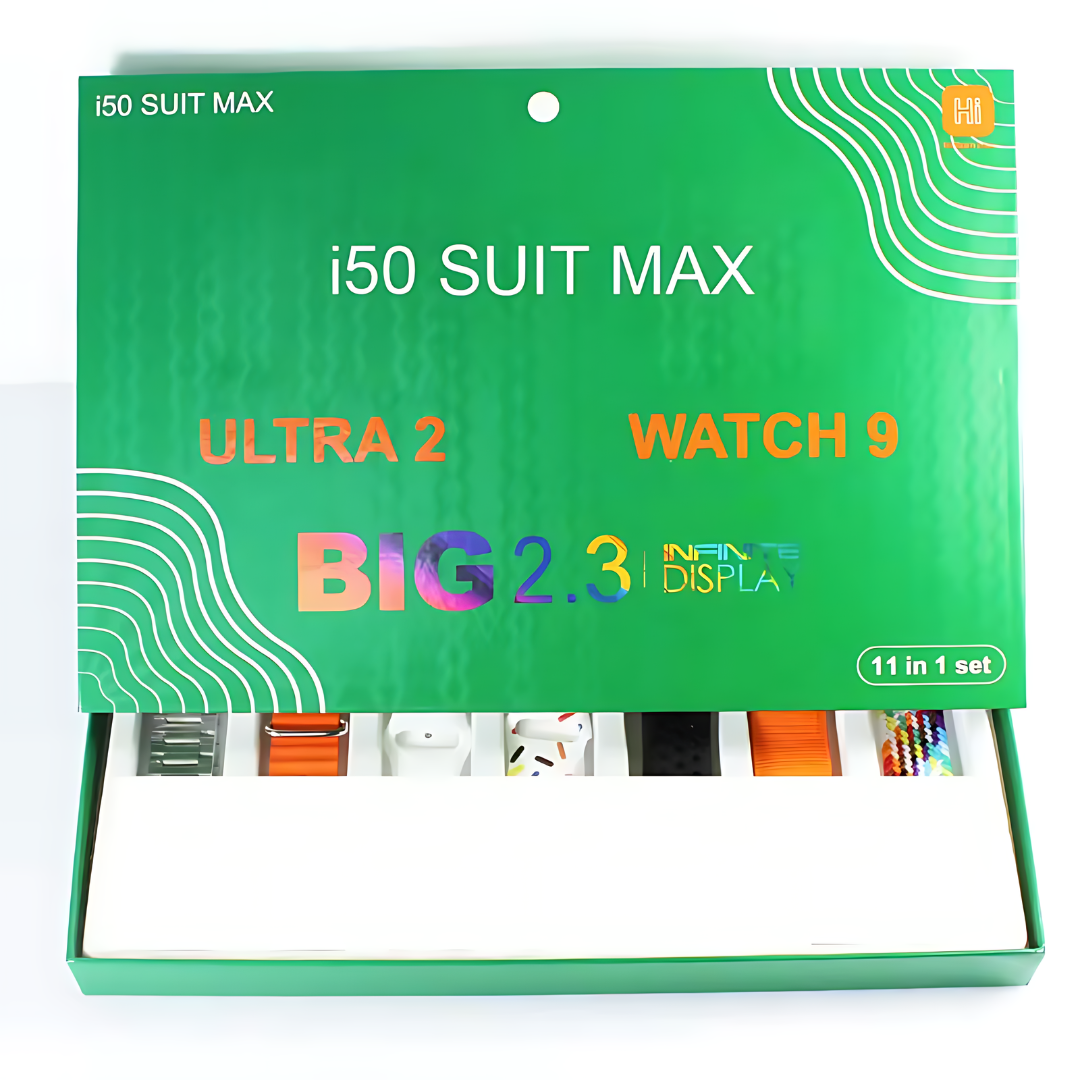i50 Suit Max Ultra2 & Watch9 Dual Smart Watches – 11 In 1 Set